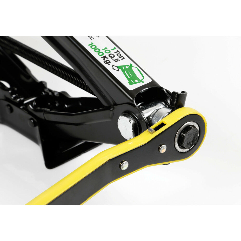 Cric a pantografo con cricchetto - 1.000 kg