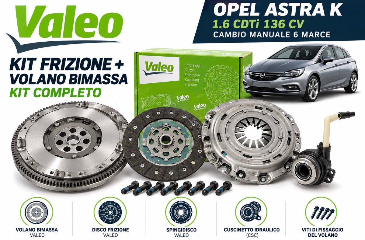 Kit Frizione + Volano Bimassa Valeo Opel Astra K 1.6 CDTi 136 CV – Completo