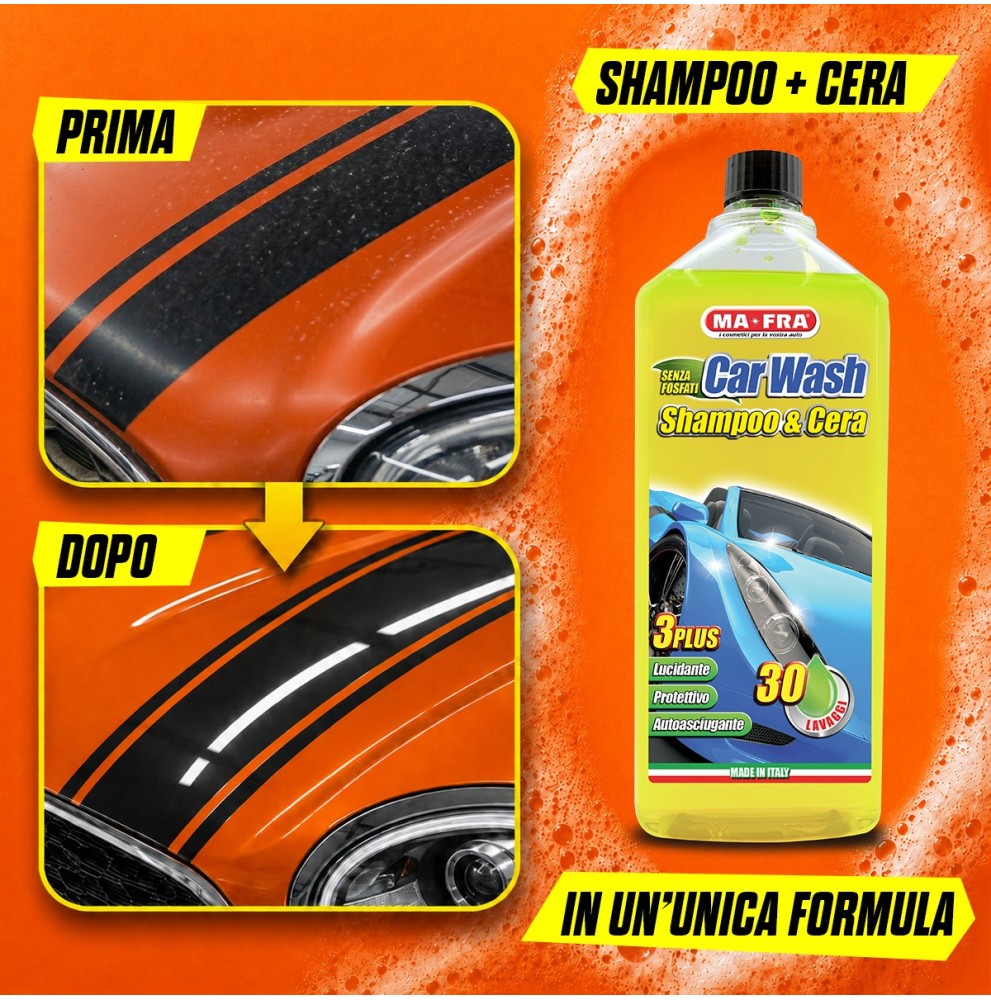 MA-FRA CAR WASH SHAMPOO E CERA - 1000 ML