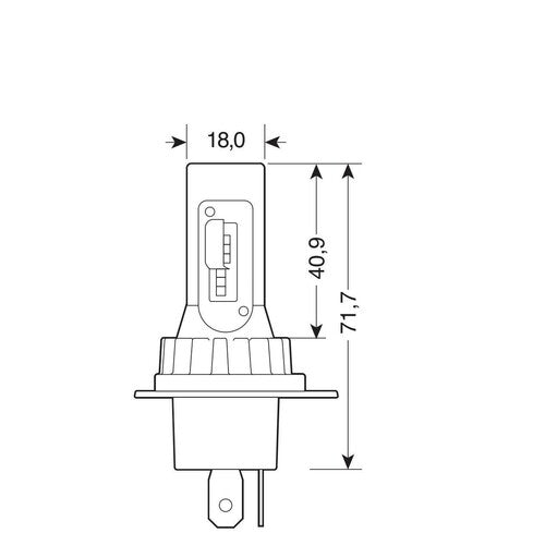 Halo Led Serie 11 Quick-Fit - H4 - 15W - P43t - 2 pz - Scatola