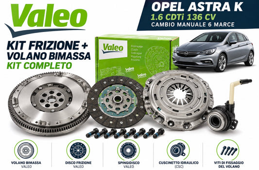 Kit Frizione + Volano Bimassa Valeo Opel Astra K 1.6 CDTi 136 CV – Completo