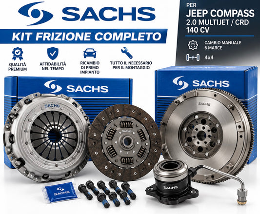 Kit Frizione + Volano Bimassa + Cuscinetto SACHS – Jeep Compass 2.0 Multijet 140 CV