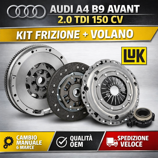 Kit Frizione + Volano LuK Audi A4 B9 Avant 2.0 TDI 150CV – Cambio Manuale 6 Marce Completo
