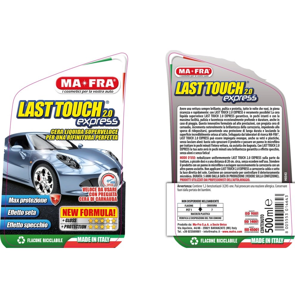 MA-FRA Last Touch Express 500 ml – Cera Liquida Effetto Specchio Auto