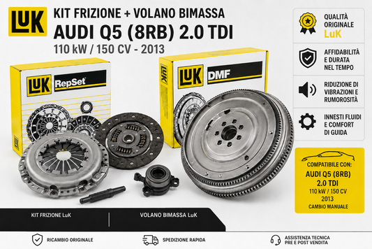Kit Frizione + Volano Bimassa LuK Audi Q5 (8RB) 2.0 TDI 150 CV