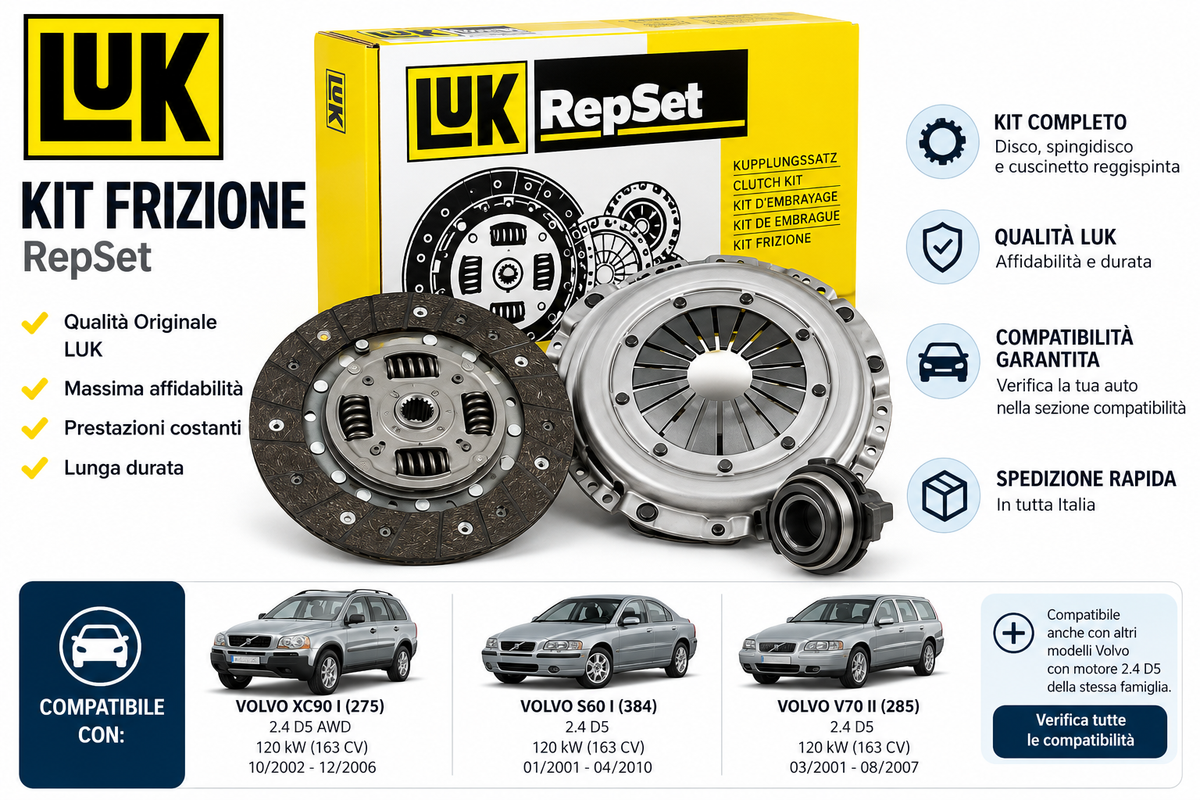 Kit frizione LuK RepSet per Volvo XC90 D5 AWD 2.4 Diesel