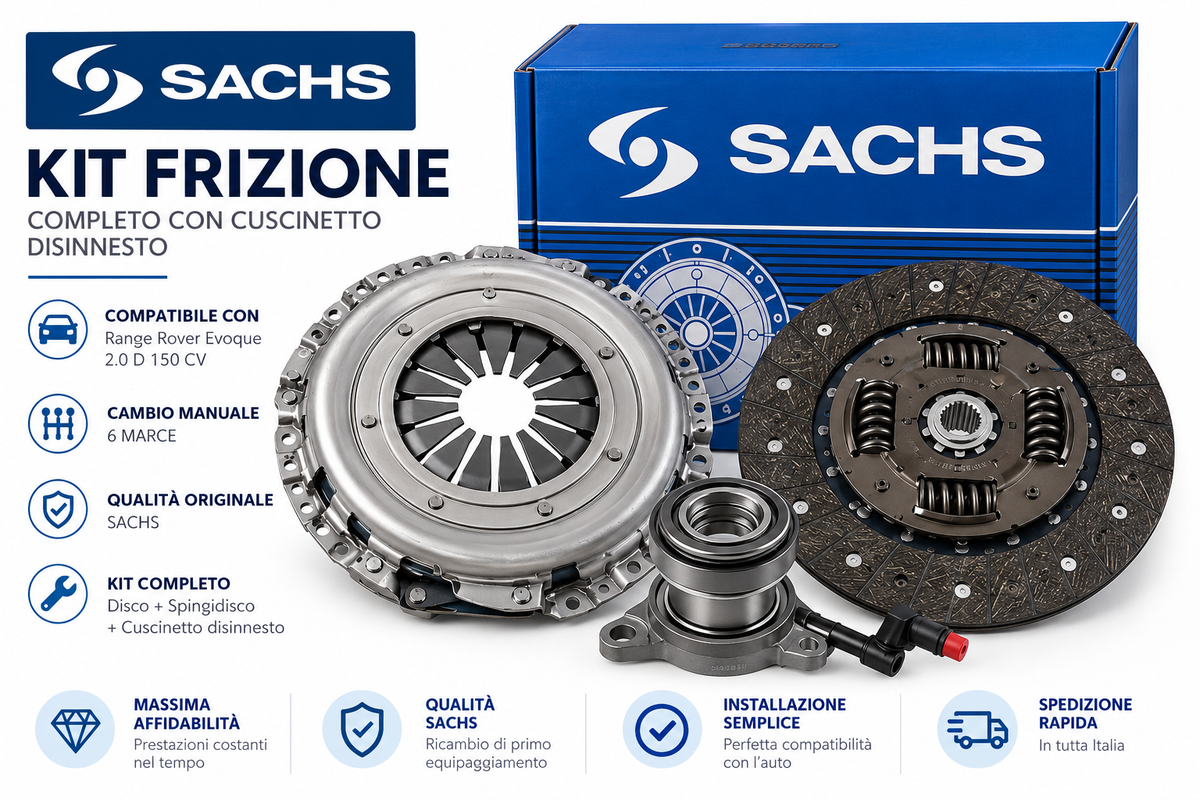 Kit frizione SACHS completo con cuscinetto disinnesto per Range Rover Evoque 2.0 D 150 CV