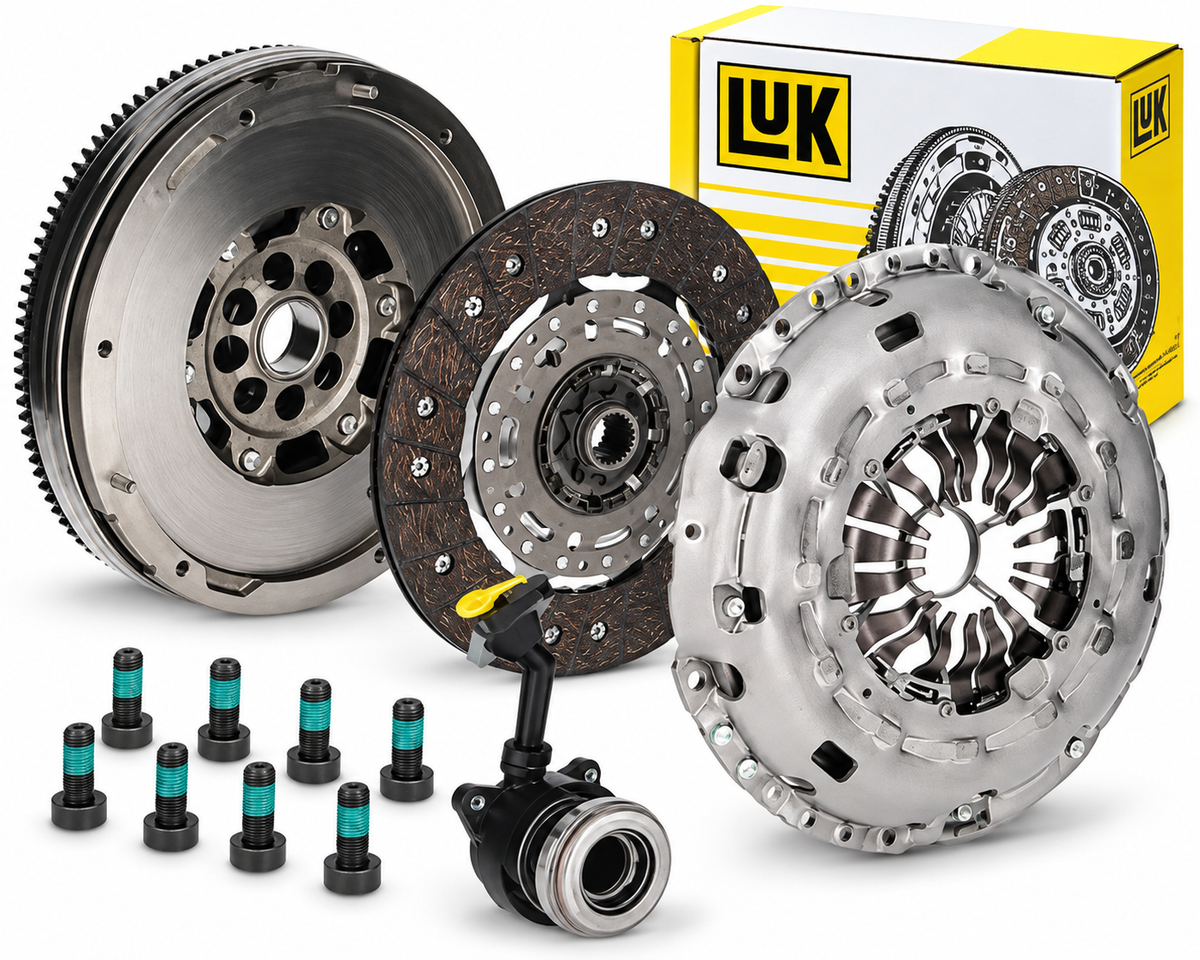 Kit frizione completo LuK con volano, CSC e bulloni per Ford 2.0 TDCi