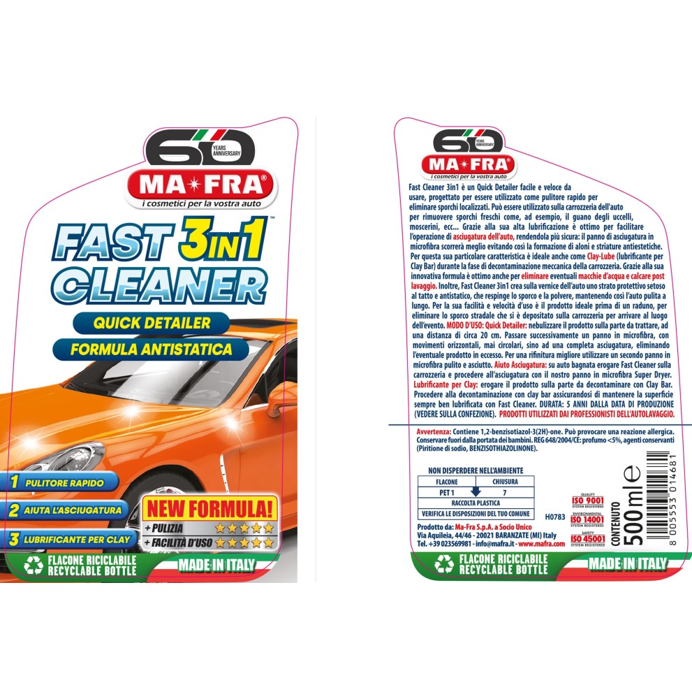 MA-FRA FAST CLEANER 3 IN 1 - 500 ML