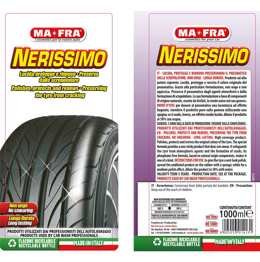 MA-FRA Nerissimo 1 L – Nero Gomme Concentrato Superlucidante