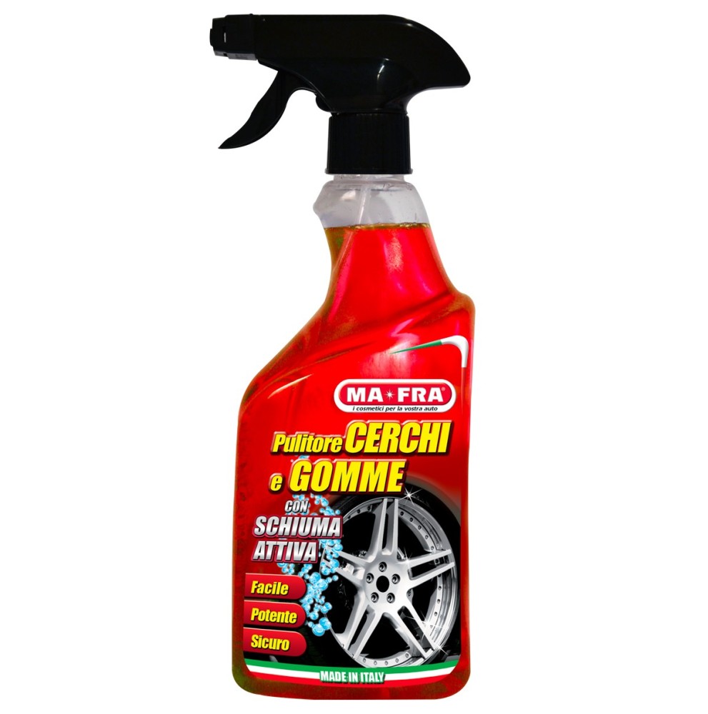 MA-FRA Pulitore Cerchi e Gomme 500 ml – Detergente 2 in 1 Auto