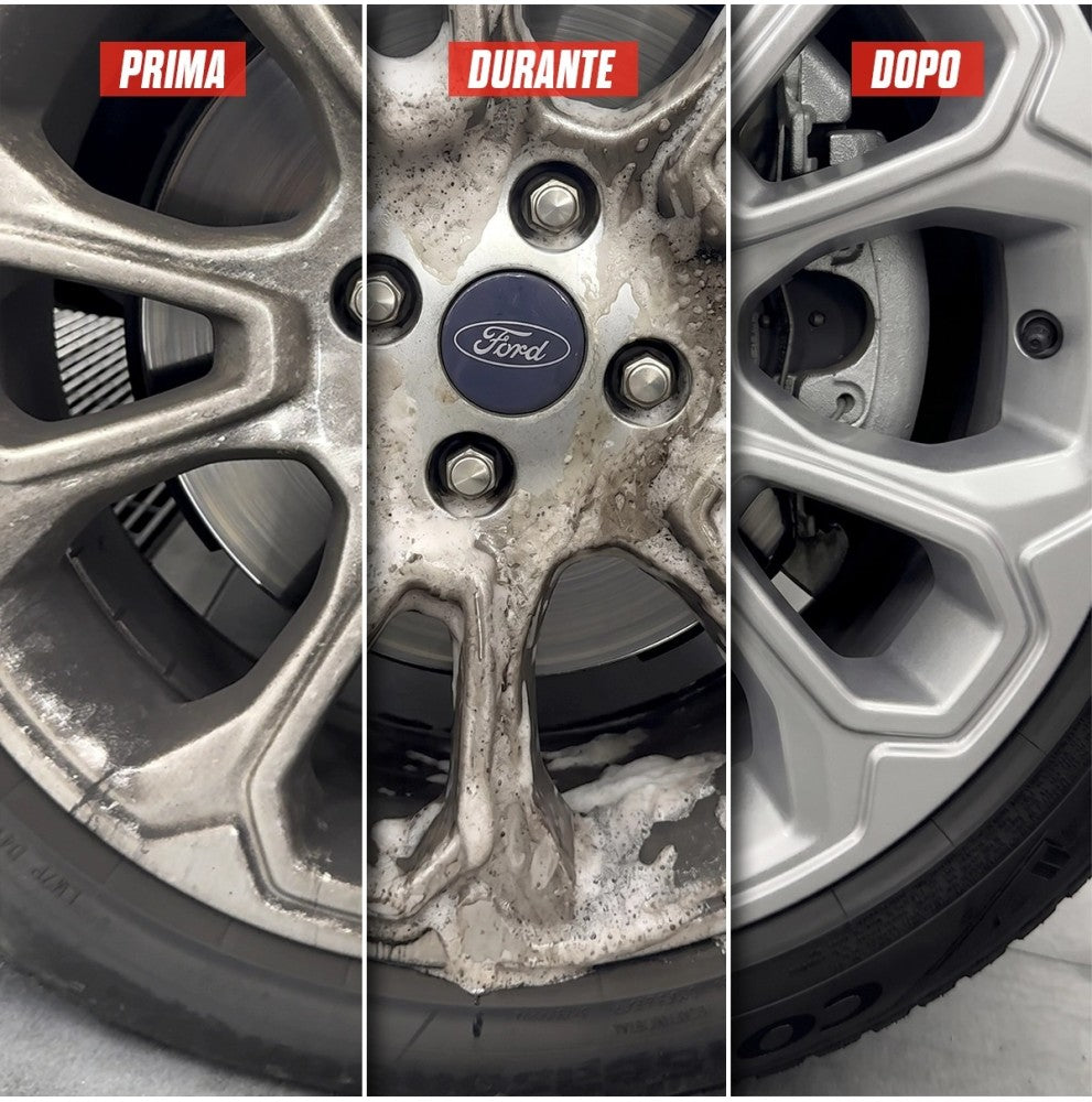 MA-FRA Pulitore Cerchi e Gomme 500 ml – Detergente 2 in 1 Auto