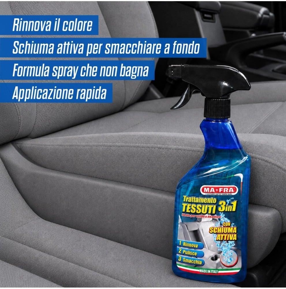 MA-FRA Trattamento Tessuti 3 in 1 – Pulitore Sedili e Interni Auto