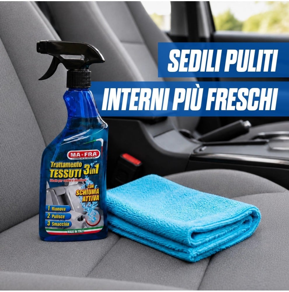 MA-FRA Trattamento Tessuti 3 in 1 – Pulitore Sedili e Interni Auto