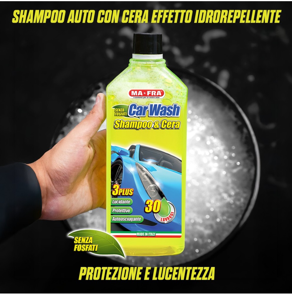 MA-FRA CAR WASH SHAMPOO E CERA - 1000 ML