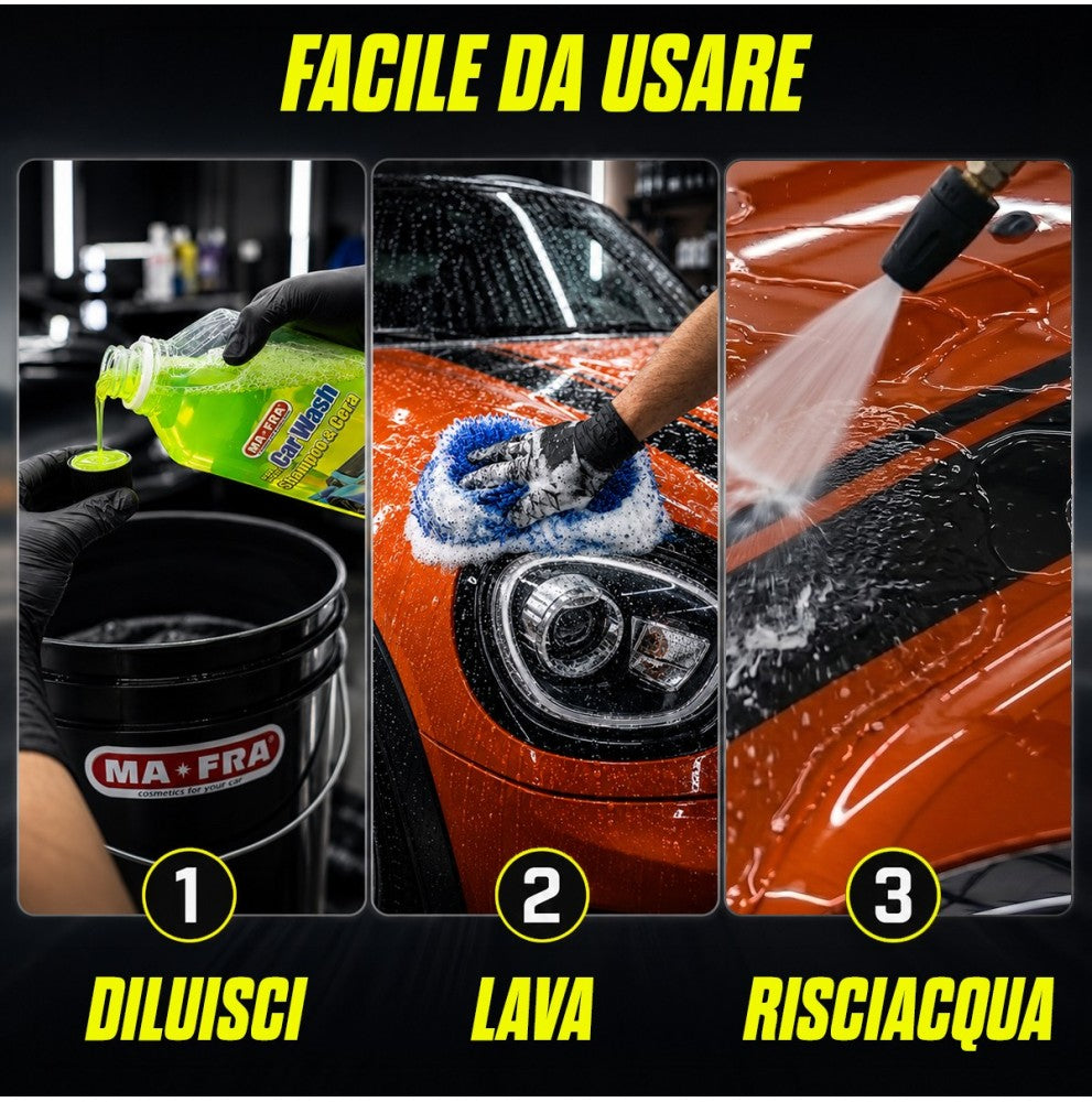 MA-FRA CAR WASH SHAMPOO E CERA - 1000 ML