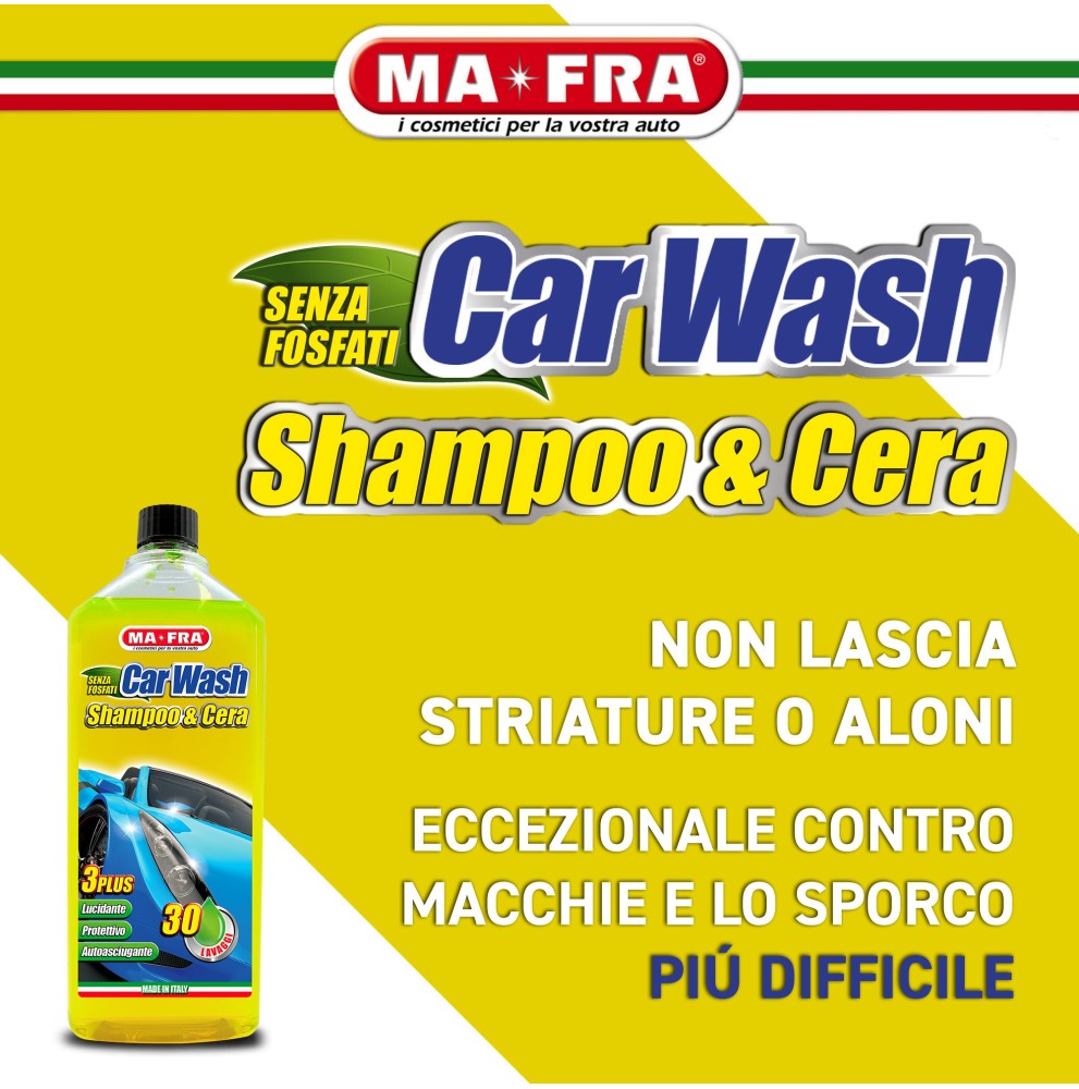 MA-FRA CAR WASH SHAMPOO E CERA - 1000 ML