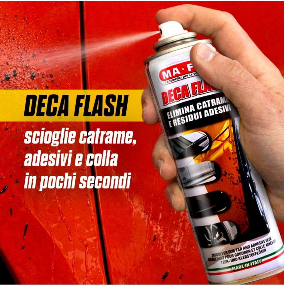 MA-FRA Deca Flash 250 ml – Rimuovi Catrame, Colla e Adesivi Auto