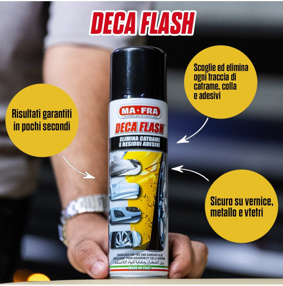 MA-FRA Deca Flash 250 ml – Rimuovi Catrame, Colla e Adesivi Auto