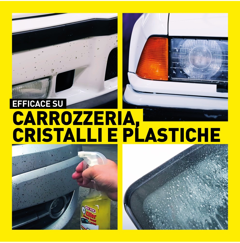 MA-FRA Killer Rimuovi Insetti 500 ml – Pulimoscerini Spray Auto