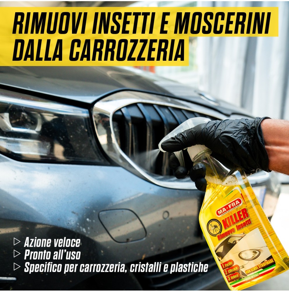 MA-FRA Killer Rimuovi Insetti 500 ml – Pulimoscerini Spray Auto