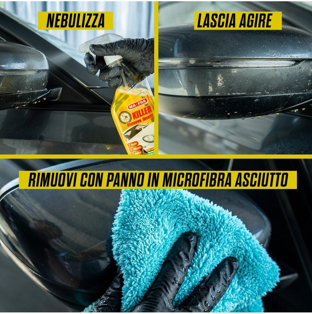 MA-FRA Killer Rimuovi Insetti 500 ml – Pulimoscerini Spray Auto